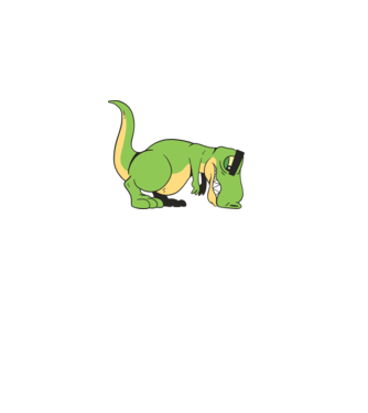 T-rex Push-up model gri închis pe tricou