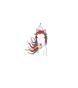 Unicorn Fuck Off model negru pe tricou