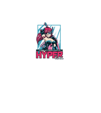 Hyper Gal - Fată Anime model turcoaz pe tricou