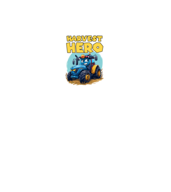 Harvest Hero Tractor model negru pe tricou