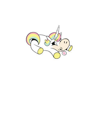 Unicorn bolnav model turcoaz pe tricou
