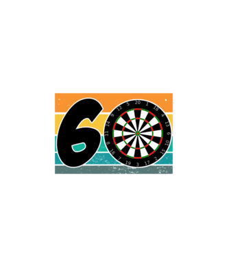 'I''m not 60 I''m triple 20 darts birthday' model alb pe tricou