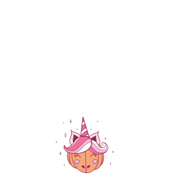 Unicorn Dovleac model negru pe tricou