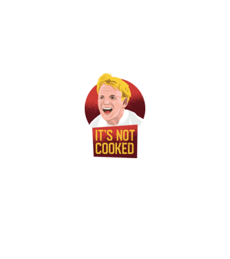 'It''s not Cooked - tricou amuzant' model gri pe tricou
