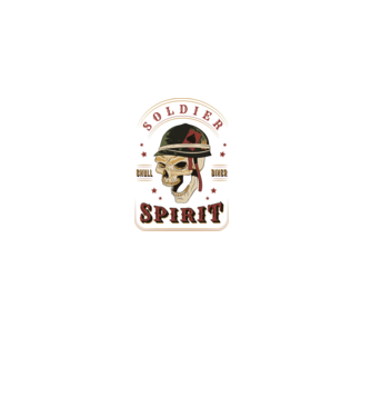 Soldat Craniu model negru pe tricou