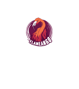 Flamingo model alb/roșu pe tricou