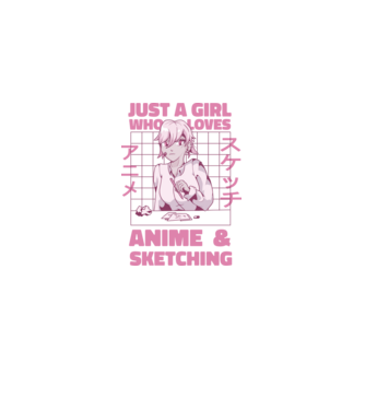 Doar o fată căreia îi place Anime și desenul model  pe tricou