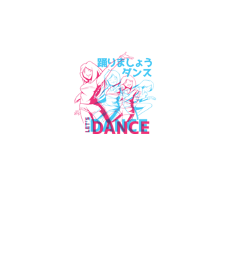 Anime Dance model alb pe tricou