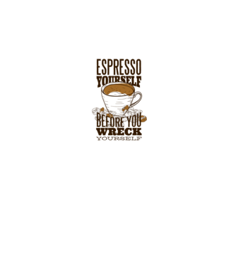 Espresso Yourself cu Cafea model alb pe tricou