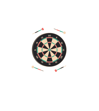 Tablă Darts model negru pe tricou