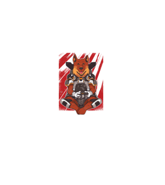 Gamer Ciobănesc german Apex model gri pe tricou