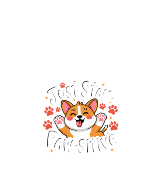 Just Stay Paw-sitive Negru model negru pe tricou
