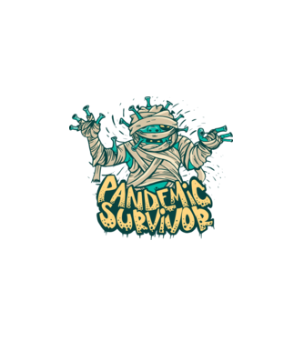 Supraviețuitorul epidemiei model alb pe tricou