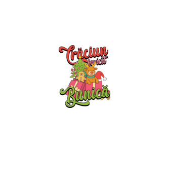 CRĂCIUN FERICIT BUNICĂ model negru pe tricou
