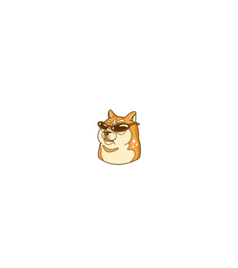 Doge Coin model negru pe tricou