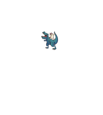 Unicorn DAB T-rex model gri pe tricou