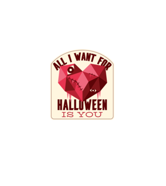 All I want for Halloween is You model roz deschis pe tricou