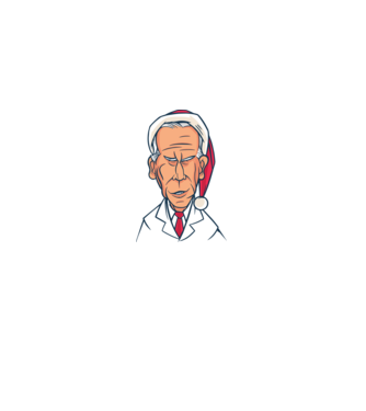 Crăciun Biden model negru pe tricou