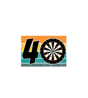 'I''m not 40 I''m double 20 darts birthday' model alb pe tricou