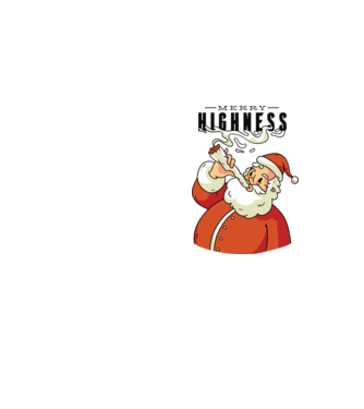 Merry Highness Mikulás fumează iarbă model galben neon pe tricou