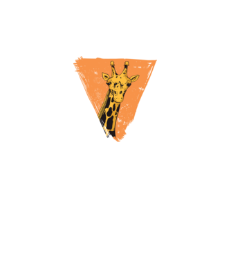 Girafă cool model alb pe tricou
