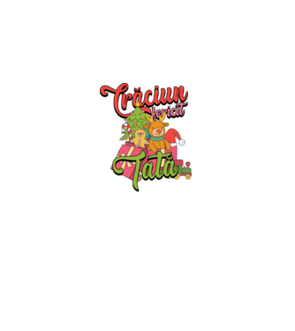 CRĂCIUN FERICIT TATĂ model negru pe tricou