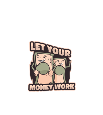 Let your money work model roșu pe tricou