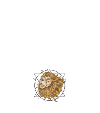 lion unicorn model negru pe tricou