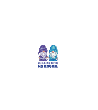 Chilling with my Gnomie model gri pe tricou