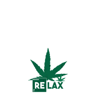 Relax Cannabis model negru pe tricou