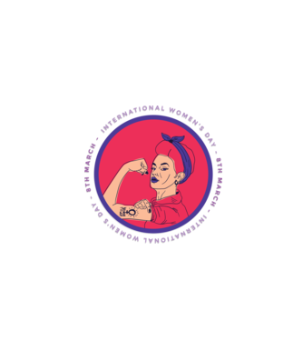 Ziua Internațională a Femeii 8 martie model albastru închis pe tricou