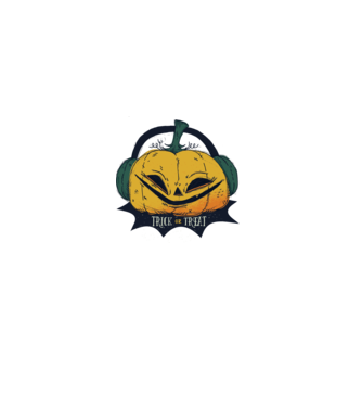 Dovleac Halloween model alb pe tricou