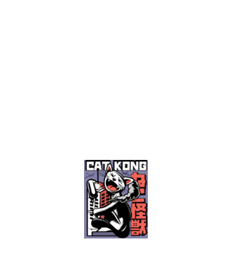 Cat Kong model negru pe tricou