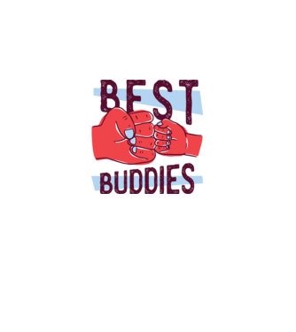 Best Buddies - Cei mai buni prieteni model alb pe tricou