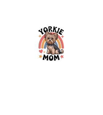 Yorkie Mom Alb model alb pe tricou