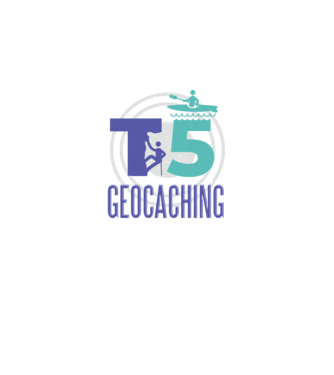 T5 Geocaching model negru pe tricou