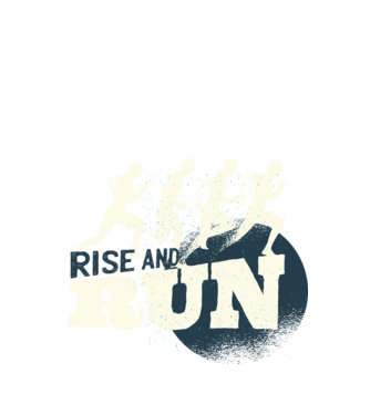 Rise and Run - Tricou pentru alergători model turcoaz pe tricou
