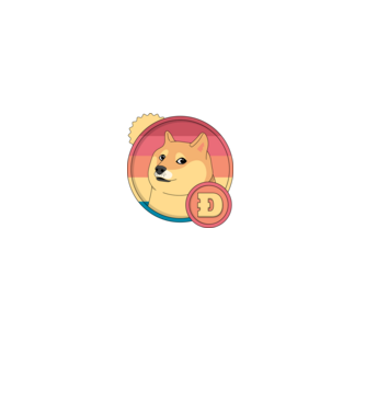 Doge Coin model negru pe tricou
