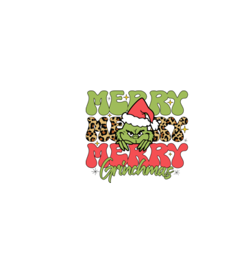 Merry Grinchmas model alb pe tricou