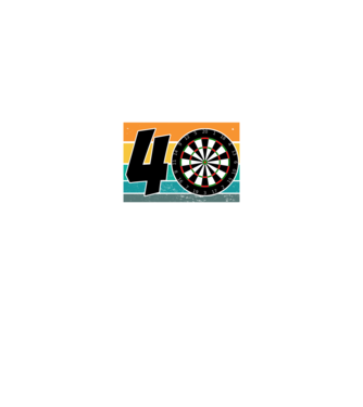 'I''m not 40 I''m double 20 darts birthday' model negru pe tricou