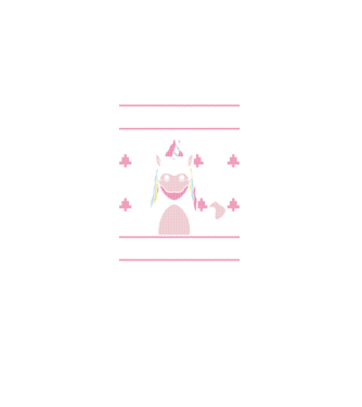Unicorn de Crăciun pulover urât model negru pe tricou