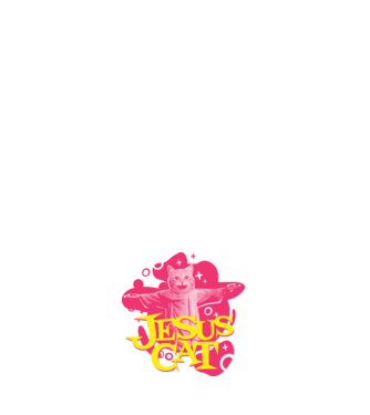 Jesus Cat model alb pe tricou
