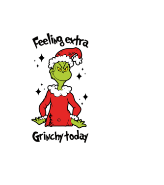 Feeling extra Grinchy today model albastru deschis pe tricou