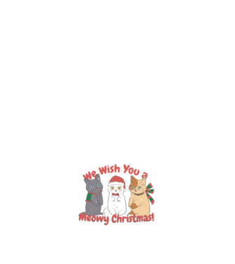 We wish You a Meowy Christmas model negru pe tricou
