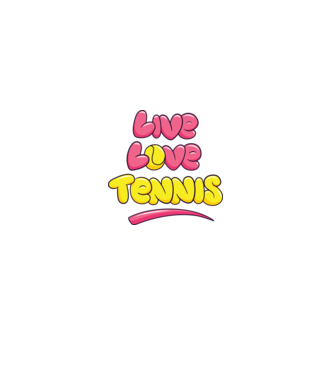 Live Love Tennis model turcoaz pe tricou