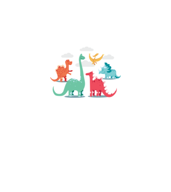 Dinozauri model gri închis pe tricou