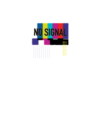 No Signal TV Eroare de transmisie model negru pe tricou