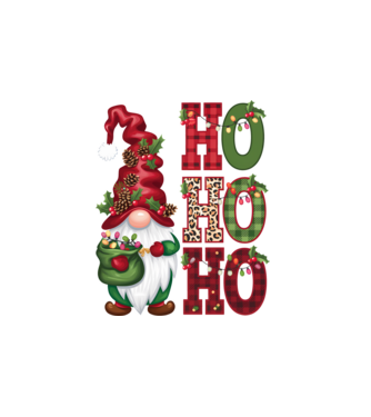 HOHOHO Gnome model alb pe tricou