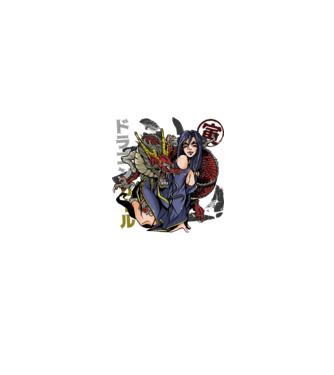 Dragon sexy Anime model negru pe tricou