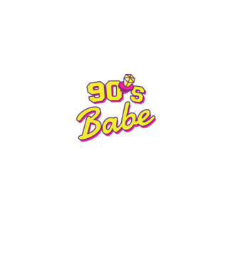 Retro 90s Babe model negru pe tricou